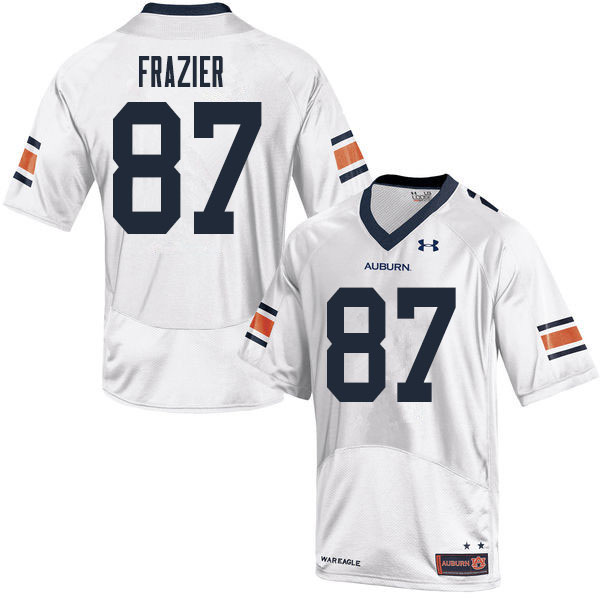 Men #87 Brandon Frazier Auburn Tigers College Football Jerseys Sale-White - Click Image to Close